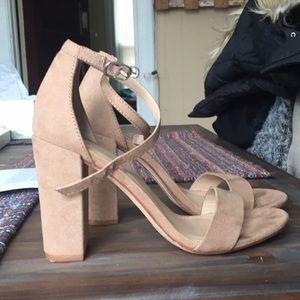 Worn once, very comfortable! Block heel sandals